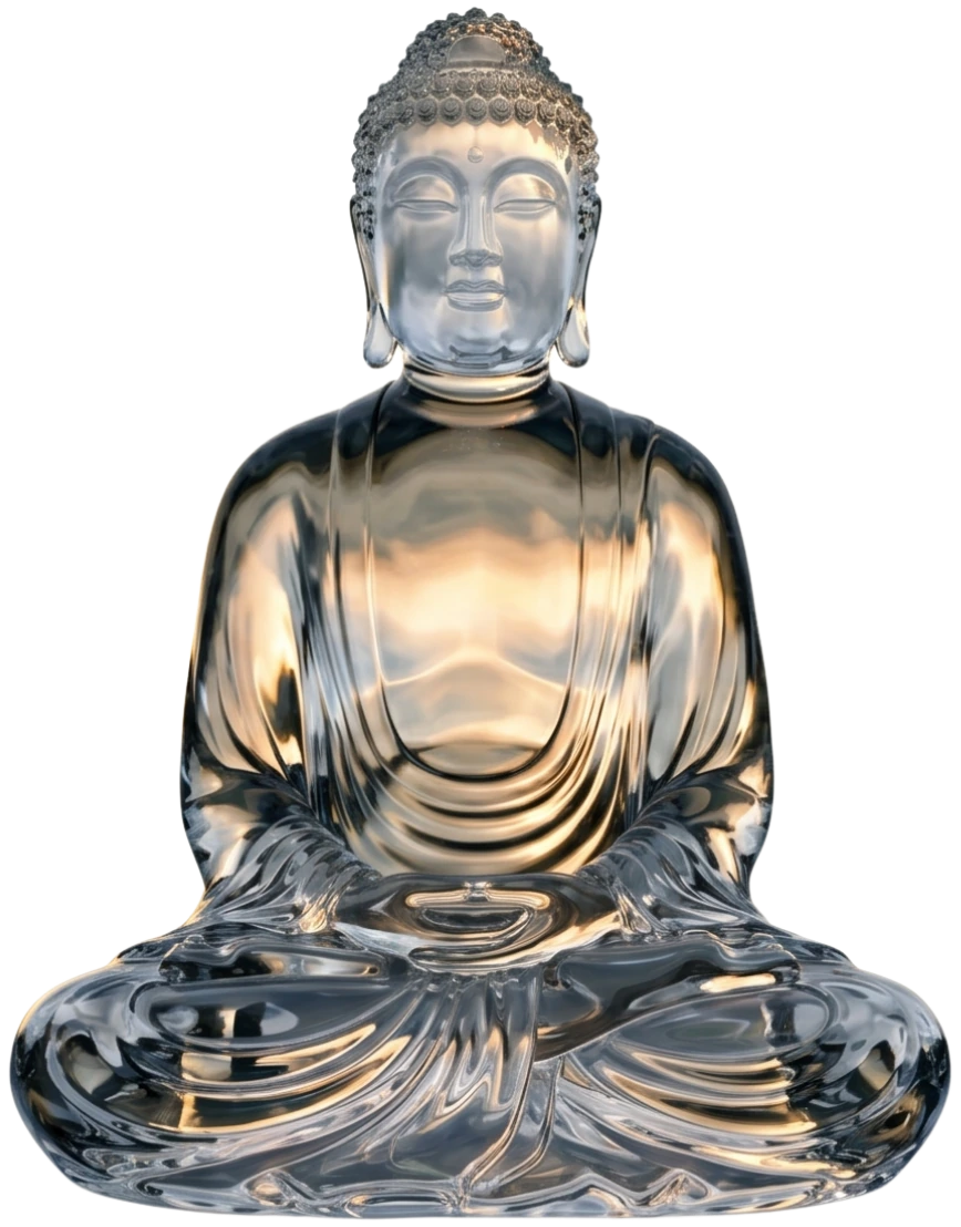 Statue de Bouddha en cristal